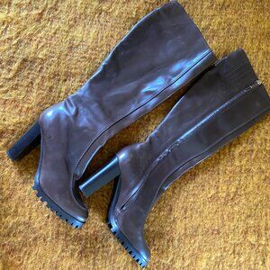 Knee tall brown boots